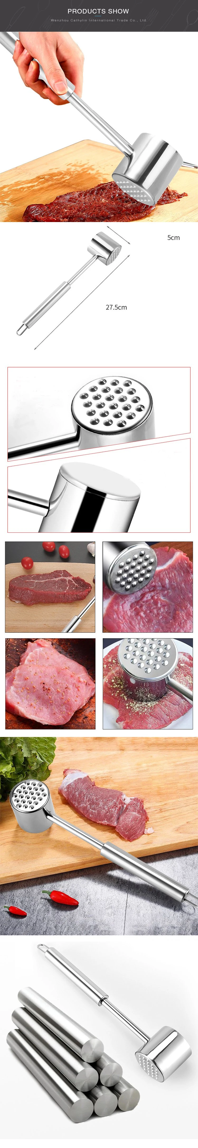Wholesale Manual Stainless Steel Tool Square Meat Tenderizer